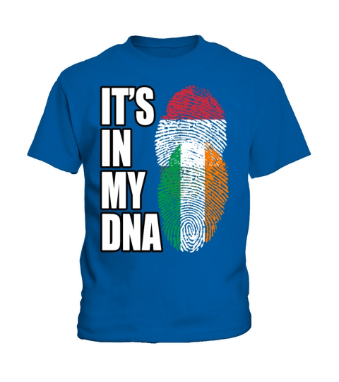 Hungarian And Irish Mix Heritage DNA Flag Kids T-Shirt