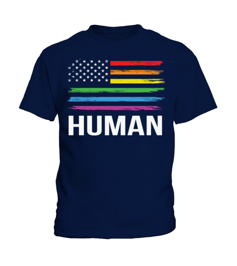 LBGT Flag Gay Pride Human Vintage Rainbow Kids T-Shirt