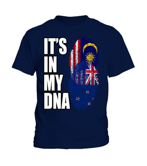 Malaysian And New Zealand Mix Heritage DNA Flag Kids T-Shirt