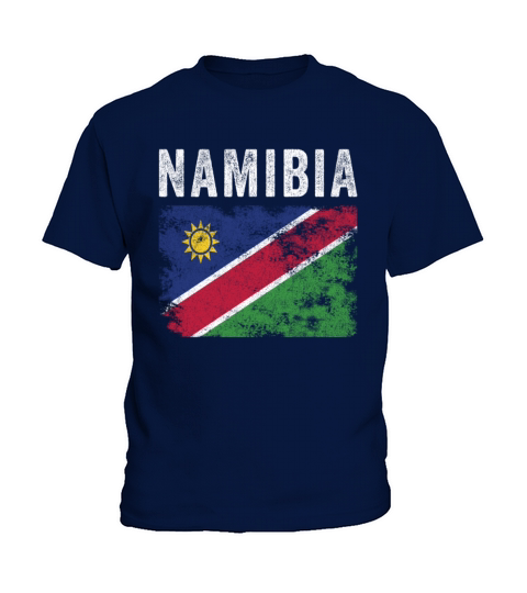 Namibia Flag Distressed - Namibian Flag Kids T-Shirt