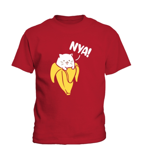 Nya Cat Banana Vintage Kids T-Shirt
