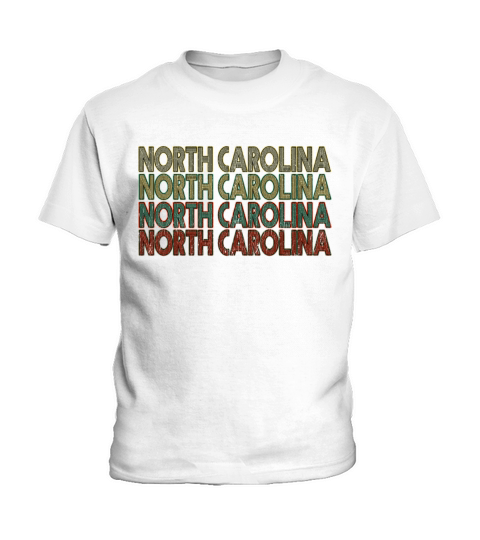 Retro America State Flag Vintage North Carolina Kids T-Shirt