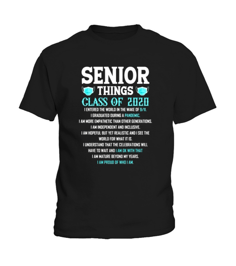 Senior Things Class of 2020 Shirt Quarantined 2020 Graduation Grad Gift T-Shirt Kids T-Shirt