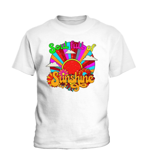 Soul Full Of Sunshine - colorful retro sun Kids T-Shirt