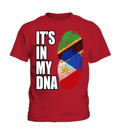 Tanzanian And Filipino Vintage Heritage DNA Flag Kids T-Shirt