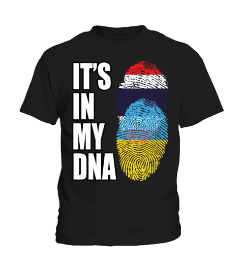 Thai And Ukrainian Vintage Heritage DNA Flag Kids T-Shirt