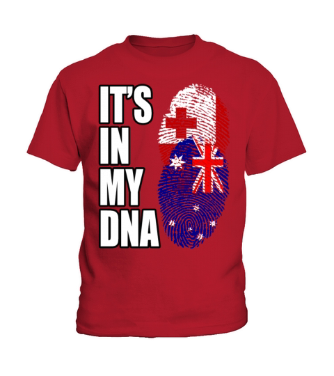 Tongan And Australian Mix Heritage DNA Flag Kids T-Shirt