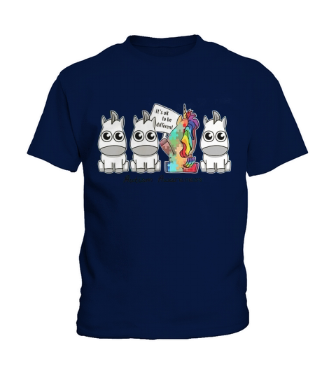 Unicorn Its Ok to be different Autism Awareness Kids T-Shirt