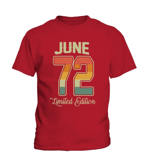 Vintage 50th Birthday June 1972 Sports Gift Kids T-Shirt