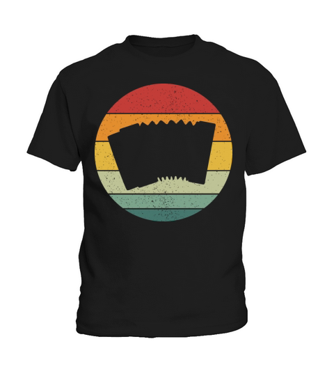 Vintage Retro Accordion Vintage Music Kids T-Shirt