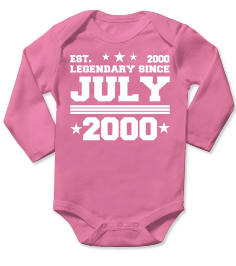 22nd birthday July vintage 2000 gift idea Long Sleeve Baby One-Piece