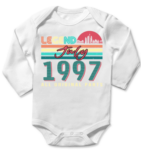 Birthday Greetings In July 1997 Long Sleeve Baby One-Piece