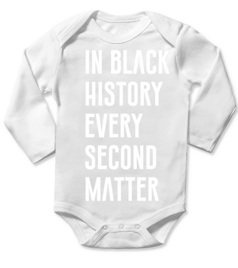 Black history second T-shirt Long Sleeve Baby One-Piece