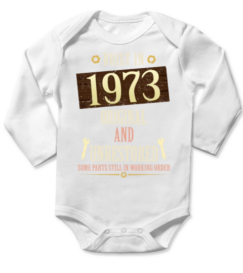 Built In The 1973 Original And Unrestored Long Sleeve Baby One-Piece
