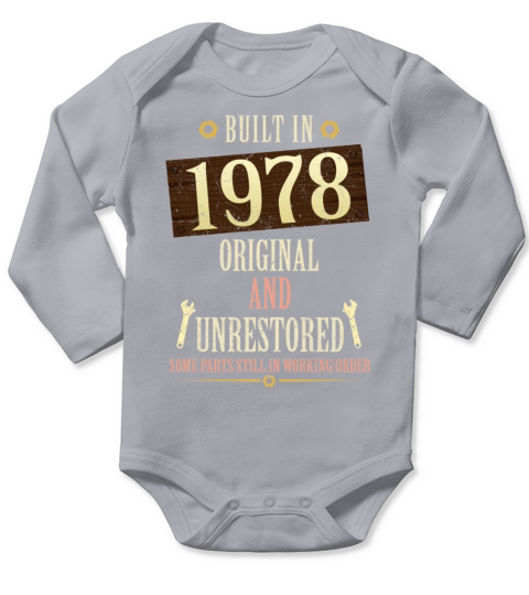 Built In The 1978 Original And Unrestored Long Sleeve Baby One-Piece