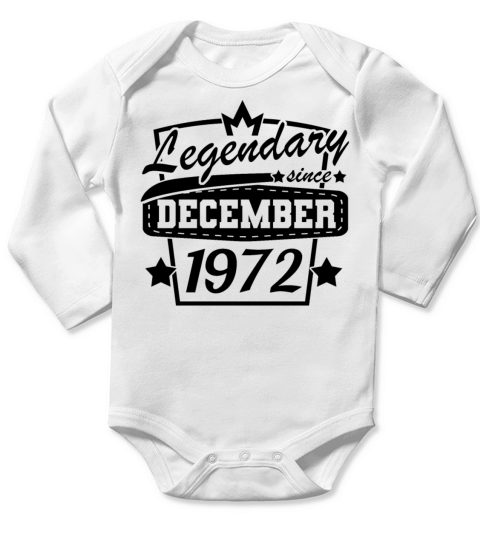 December 1972 Birthday Sayings Vintage Long Sleeve Baby One-Piece