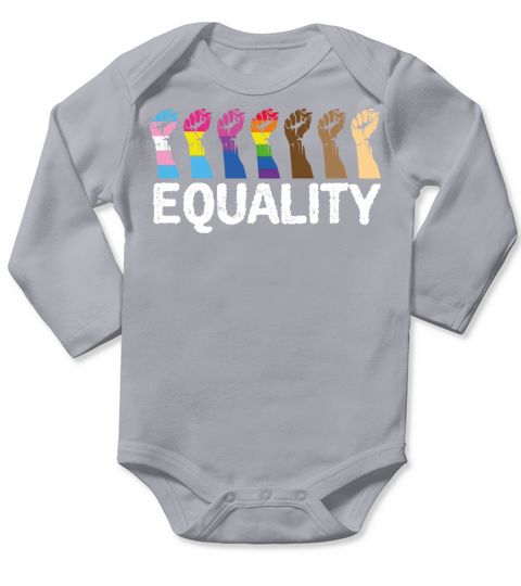Equality LGBT Community Gay Ally LGBTQ Pride Month Long Sleeve Baby One-Piece