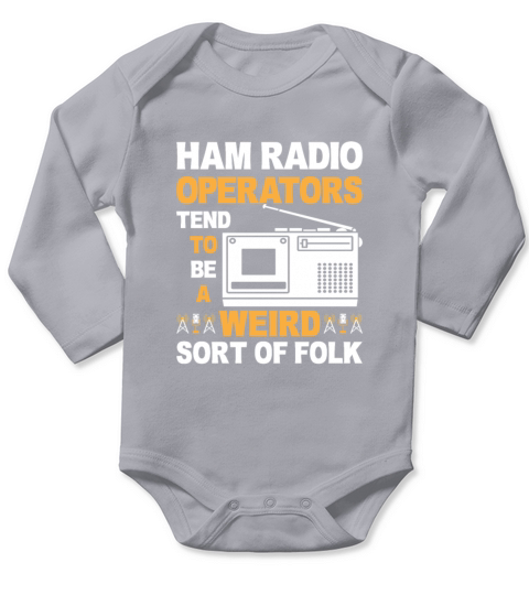 Funny Ham Radio Operators Amateur Radio Long Sleeve Baby One-Piece