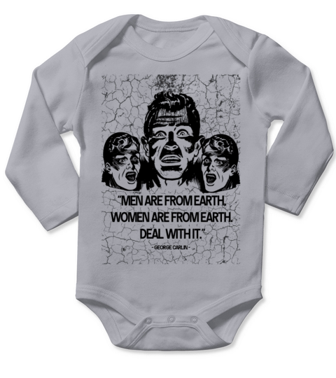 George Carlin Quote T-Shirt Long Sleeve Baby One-Piece
