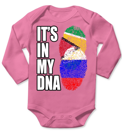 Guyanese And Russian Mix Heritage DNA Flag Long Sleeve Baby One-Piece
