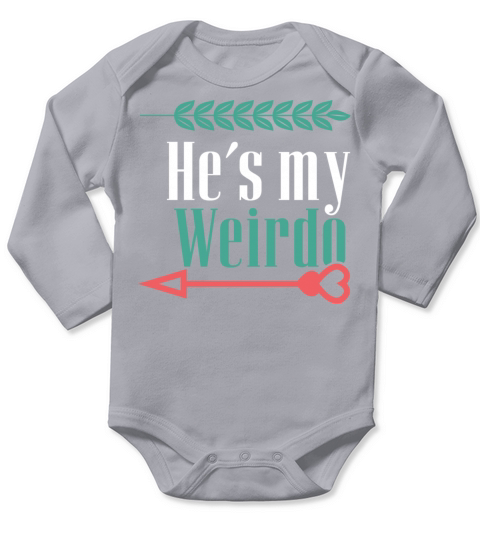 he is my crazy couples Long Sleeve Baby One-Piece