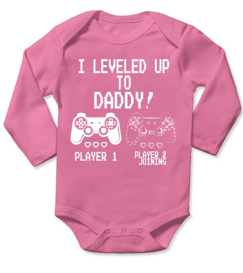 I Leveled Up To Daddy 2020 Long Sleeve Baby One-Piece