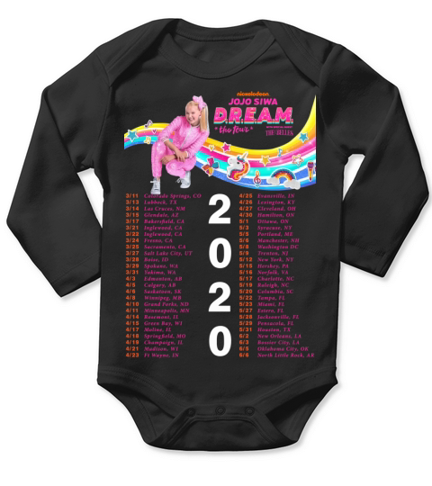 Jojo Siwa Dream 2020 Dates Long Sleeve Baby One-Piece