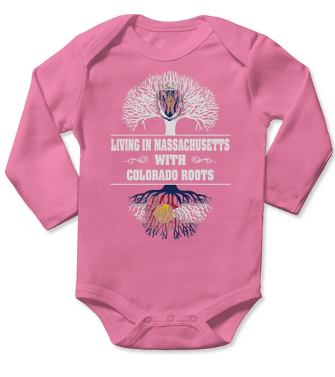 LIVING IN MASSACHUSETTS WITH COLORADO ROOTS Long Sleeve Baby One-Piece