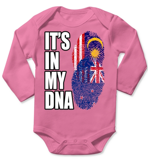 Malaysian And New Zealand Mix Heritage DNA Flag Long Sleeve Baby One-Piece