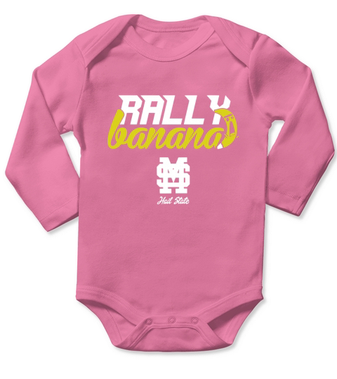 Mississippi State Baseball RALLY BANANA shirt MSU Bulldogs College World Series Long Sleeve Baby One-Piece