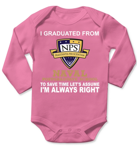 Naval Postgraduate School Long Sleeve Baby One-Piece
