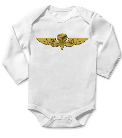 Navy--Jump-Wings-0208 T-Shirt Long Sleeve Baby One-Piece