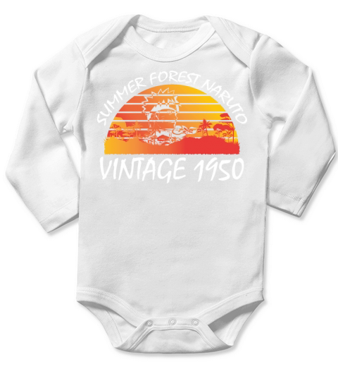 Summer Forest Vintage 1950 Long Sleeve Baby One-Piece