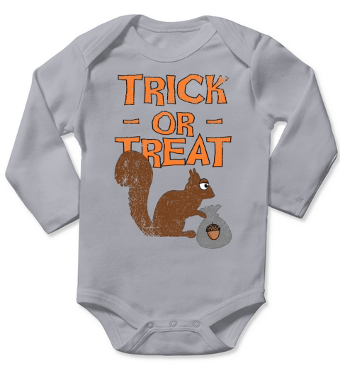 Trick Or Treat Squirrel Long Sleeve Baby One-Piece