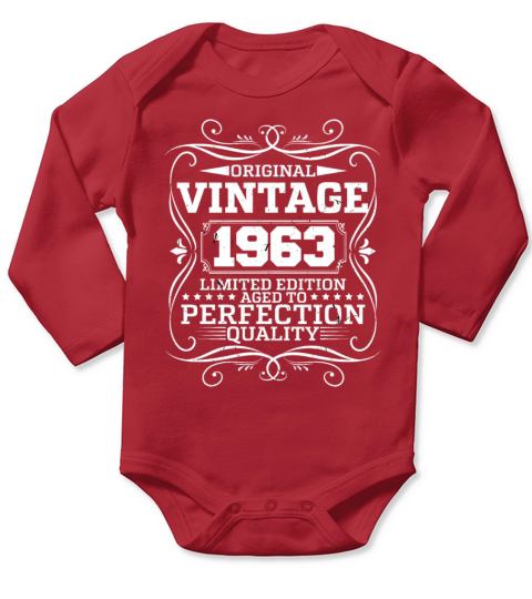 Vintage 1963 Original Limited Edition Long Sleeve Baby One-Piece