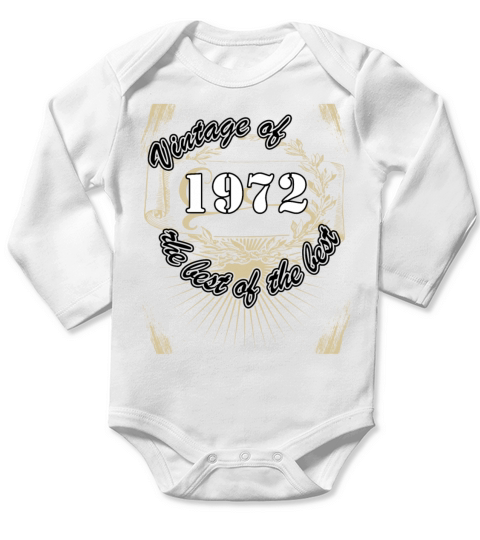 Vintage 1972 Birthday Saying Retro 50 Years Long Sleeve Baby One-Piece