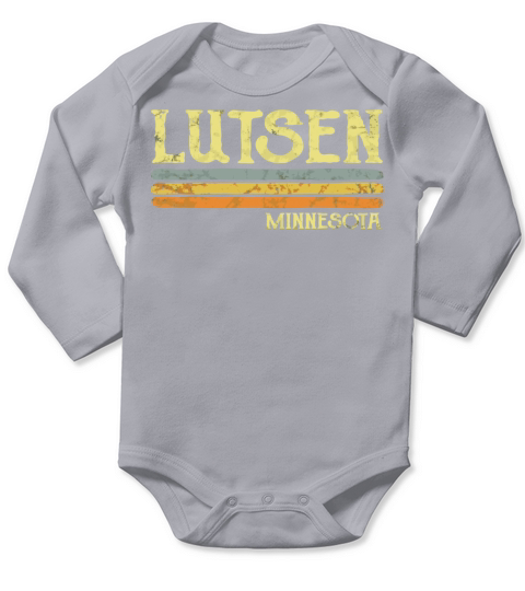 Vintage Lutsen Minnesota Mn Love Souvenir Long Sleeve Baby One-Piece