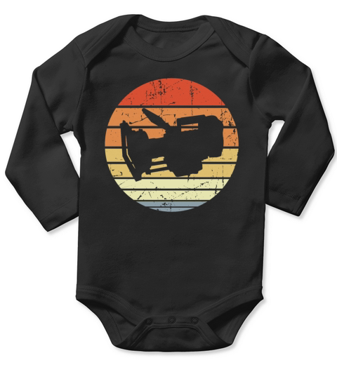 Vintage Video Camera Long Sleeve Baby One-Piece