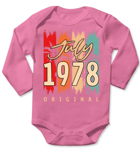 Year Of Construction 1978 In July Long Sleeve Baby One-Piece