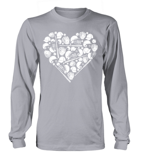 Baseball Fan Heart Vintage Long sleeved Unisex