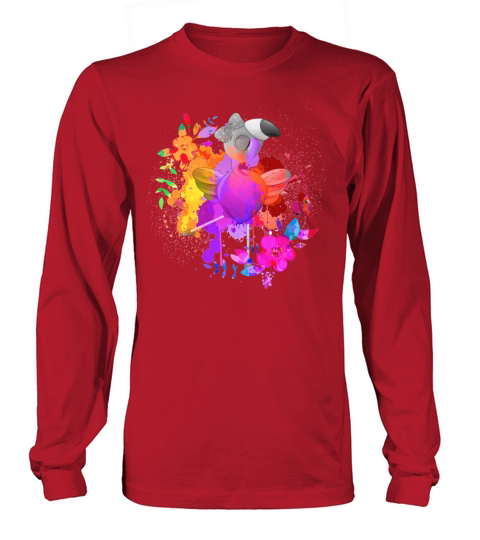 Flower Dance Flamingo Splash of Colors Art Long sleeved Unisex