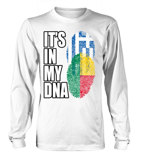 Greek And Benin Mix Heritage DNA Flag Long sleeved Unisex