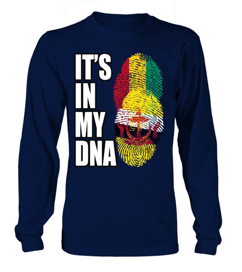 Guinean And Bruneian Mix Heritage DNA Flag Long sleeved Unisex