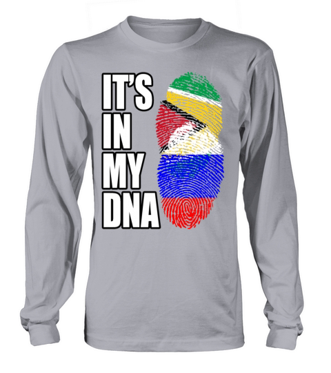 Guyanese And Russian Mix Heritage DNA Flag Long sleeved Unisex
