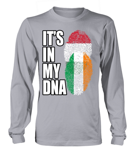 Hungarian And Irish Mix Heritage DNA Flag Long sleeved Unisex