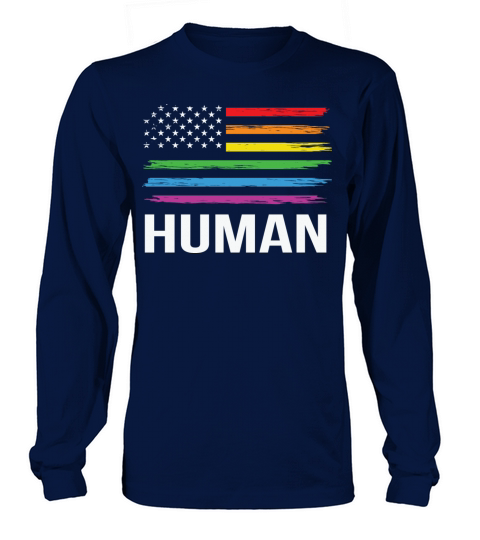 LBGT Flag Gay Pride Human Vintage Rainbow Long sleeved Unisex