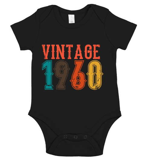 1960 Born Birthday Dad Vintage 1960 Short Sleeve Baby One-Piece