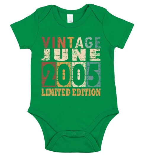 2005 vintage born in June gift Short Sleeve Baby One-Piece