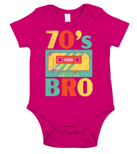 70s Bro 1970 Vintage Seventies Party 1970s Short Sleeve Baby One-Piece