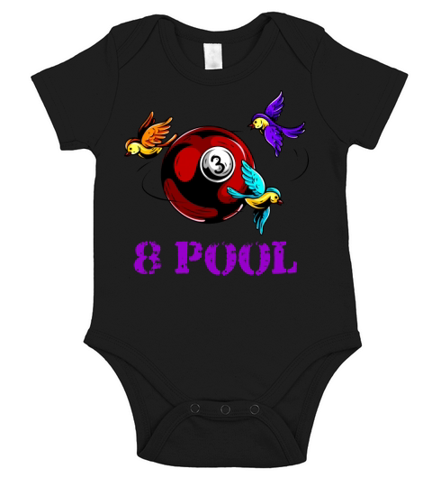 8 Pool Short Sleeve Baby One-Piece